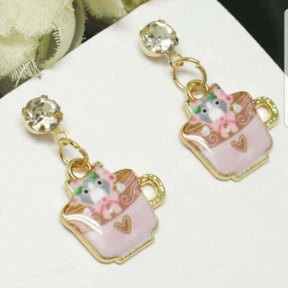Betsey Johnson Kitty Earrings - Picture 2 of 3